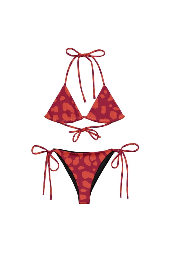 Candy Apple Cheetah String Bikini