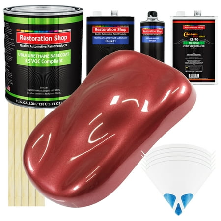 Candy Apple Red Metallic Gallon Kit Low VOC URETHANE BASECOAT Paint