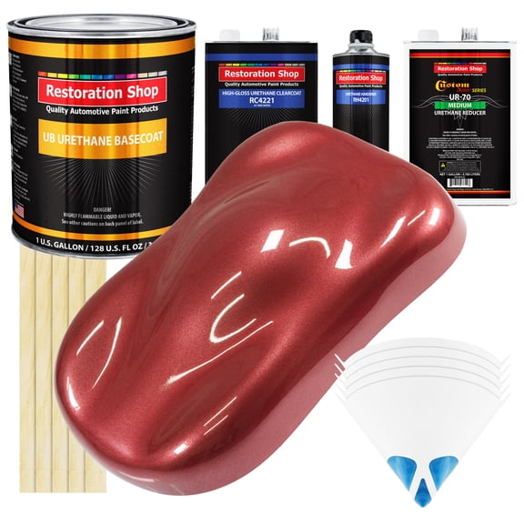 Candy Apple Red Metallic Gallon URETHANE BASECOAT CLEARCOAT Paint