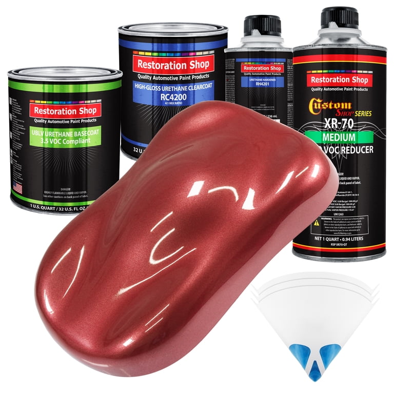 Candy Apple Red Metallic Quart Kit Low VOC URETHANE BASECOAT Paint