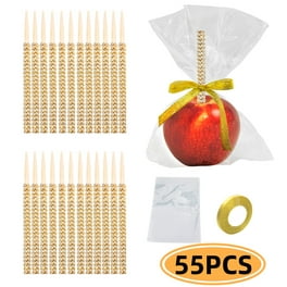 1600 Pieces Cake Pop Sticks and Wrappers Kit, Including 400 Lollipop Papery  Cake Pop Sticks 400 Clear Parcel Bags 800 Gold Metallic Twist Ties for