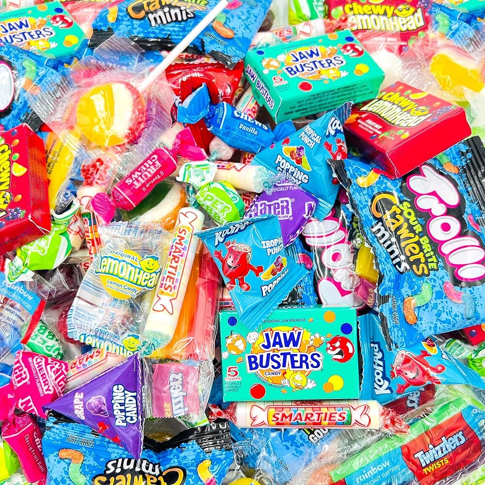 Candy Assortment 3 Pound Bag Trolli, Smarties, Tootsie, TWIZZLERS