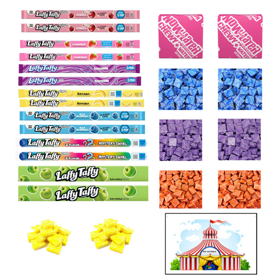 Candy Assortment, Laffy Taffy Ropes and Now and Later, 2 Each of Exciting Flavors, 24 Pack - Perfect Candy for All Occasions