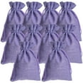 thumbnail image 1 of Candy Bags 10 Pcs Snack Drawstring Accessories Purple Linen, 1 of 5