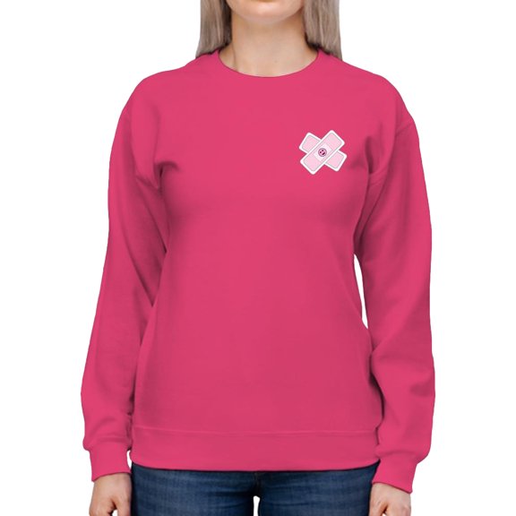Candy Bandages W Face Sweatshirt Women -Image by Shutterstock, Female 4X-Large