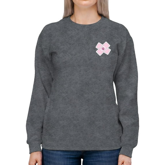 Candy Bandages W Face Sweatshirt Women -Image by Shutterstock, Female Small