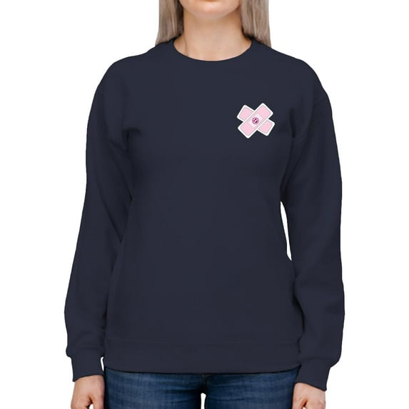 Candy Bandages W Face Sweatshirt Women -Image by Shutterstock, Female Small