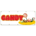 thumbnail image 1 of Candy Banner 48" X 120" Heavy Duty 13 Oz Vinyl Banners with Grommets Single Sided, 1 of 5