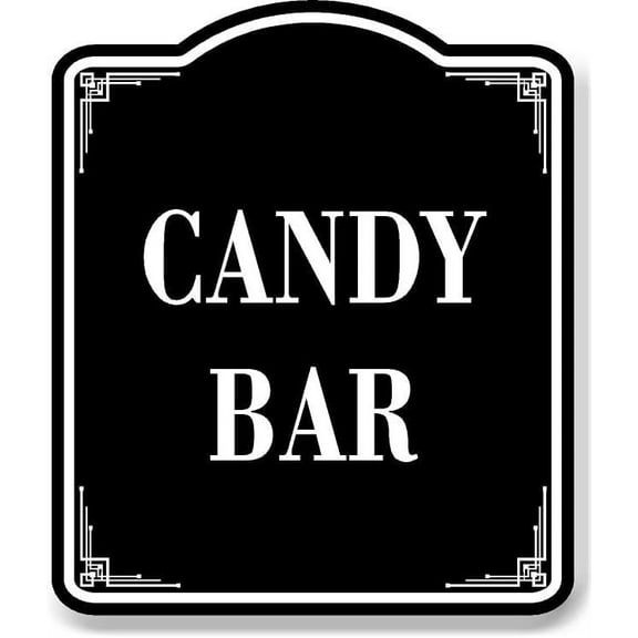 Candy Bar BLACK Aluminum Composite Sign, 20"24"
