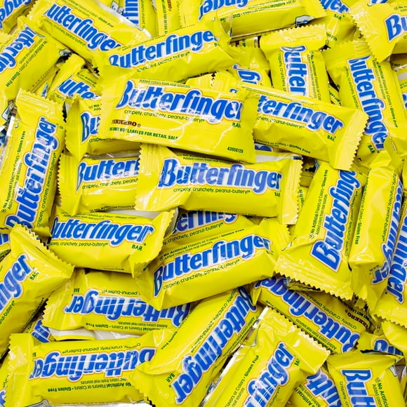 BUTTERFINGER Candy Bars 1 lb  Anti Melt Pack, Crunchy Peanut Center, Chocolatey Shell, Individually Wrapped, Bulk Resealable Bag, Fun Size