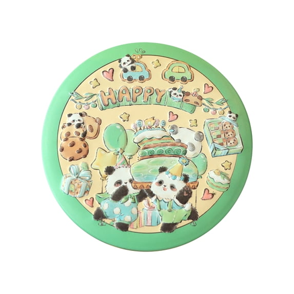 Candy Box Metal Tin with Lid Decorative Cookie Storage Jar for Biscuits Pastry Small Gift Box Vintage Round Tinplate Container for Party Favors Wedding Decor