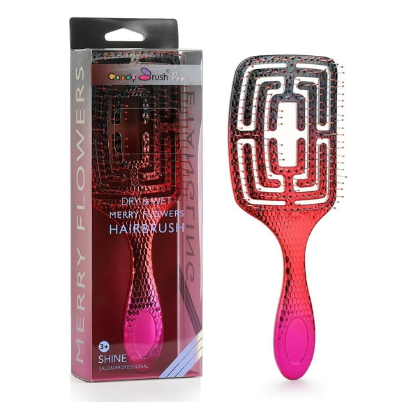 Candy Brush Detangling Hair Brush for Wet or Dry Hair, Vented Design and Ultra Soft-Nylon Detangler Hair Brush for All Hair Types, Colorful Wet Hair Brush for Women and Girl, Idea Gift