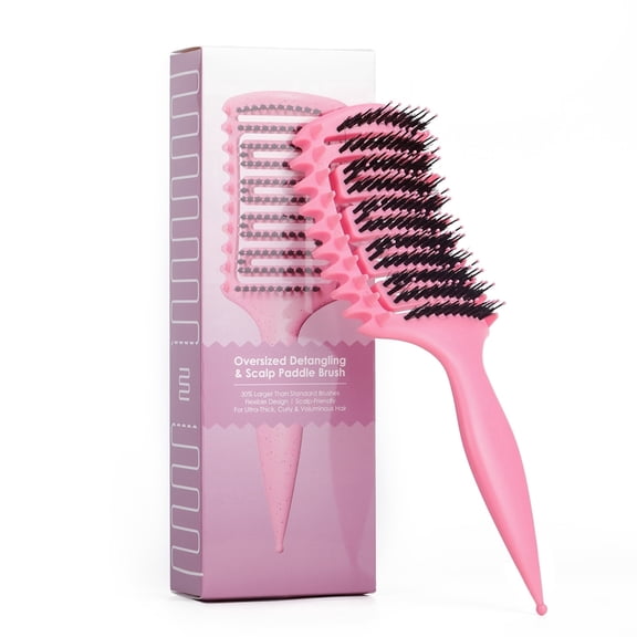 Candy Brush Jumbo Curl Defining Vented Hair Brush for Effortlessly Detangling & Blow Drying, Professional Wet Hair Brush for All Hair Types, Shaping & Styling Hair Brush for Women and Girl, Idea Gift