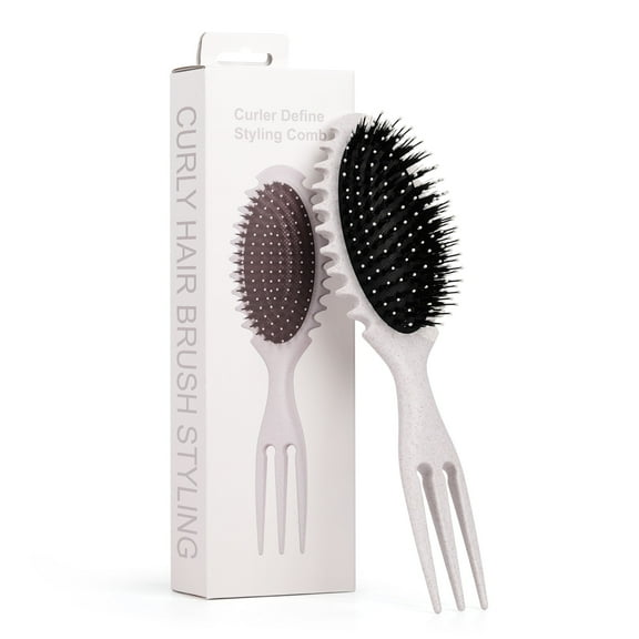 Candy Brush Curl Defining Hair Brush for Effortlessly Detangling Shaping and Styling Curls, Upgrade Hair Brushes With Edge & Bottom-Teeth for All Wet or Dry Hair Types for Women and Girl, Idea Gift