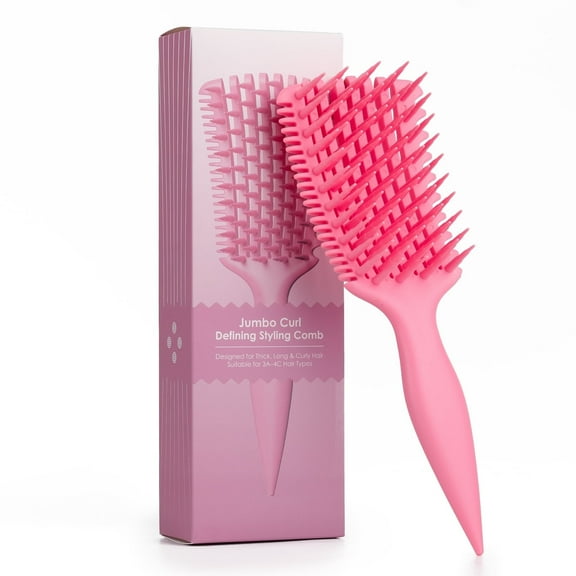 Candy Brush Jumbo Curl Defining Hair Brush for Effortlessly Detangling & Blow Drying, Wet Hair Brush for Thick, Long & Curly Hair, Shaping & Styling Vented Hair Brush for Women and Girl, Idea Gift