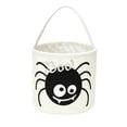thumbnail image 1 of Candy Bucket White Print Fabric 9 X 9 Inch 1 Pack for Trick Or Treat Halloween Party Supplies, 1 of 8