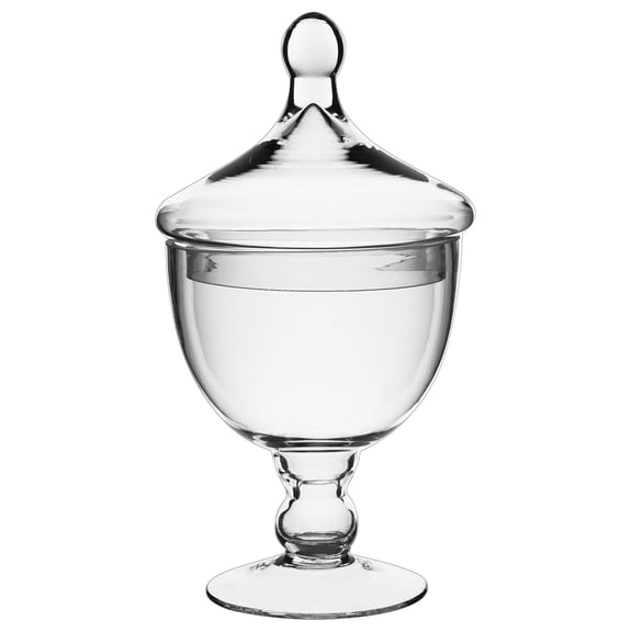 Candy Buffet Jar - 9.5 Inch Decorative Glass Jar with Lid | Dessert Table Supplies | Glass Storage Container for Sweets & Treats