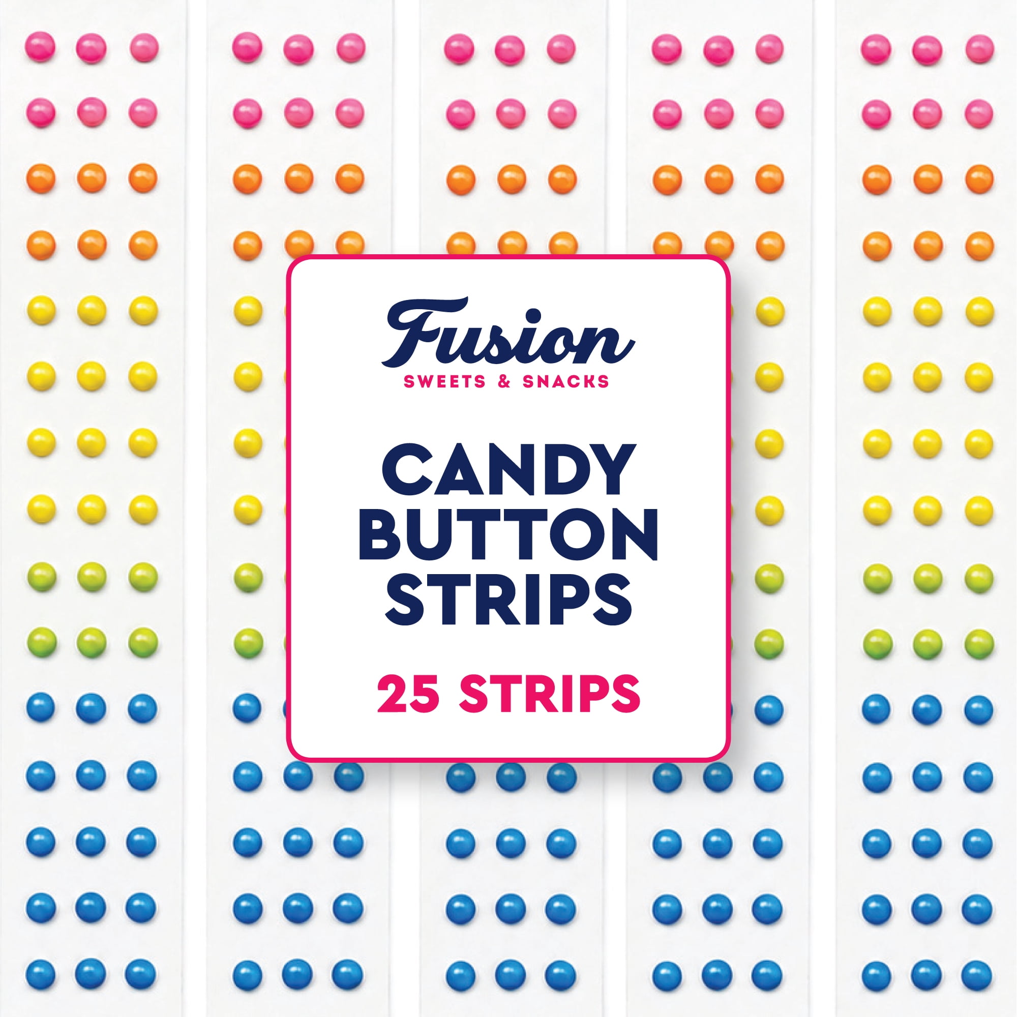 Fusion Sweets And Snacks Rainbow Candy Button Strips, Fruit Flavored ...