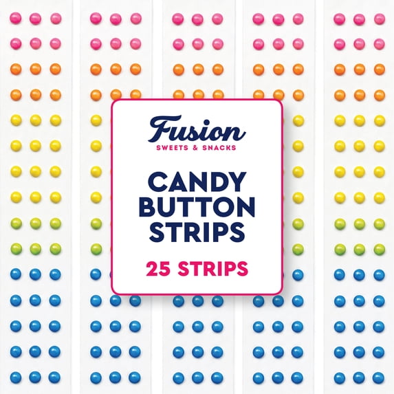 Candy Buttons Strips, Rainbow Buttons on Paper, Approximately 25 Strips of Fruit Flavor Vintage Dots Candies, Pastel Rainbow Candy Buttons on Paper Strips in Bulk