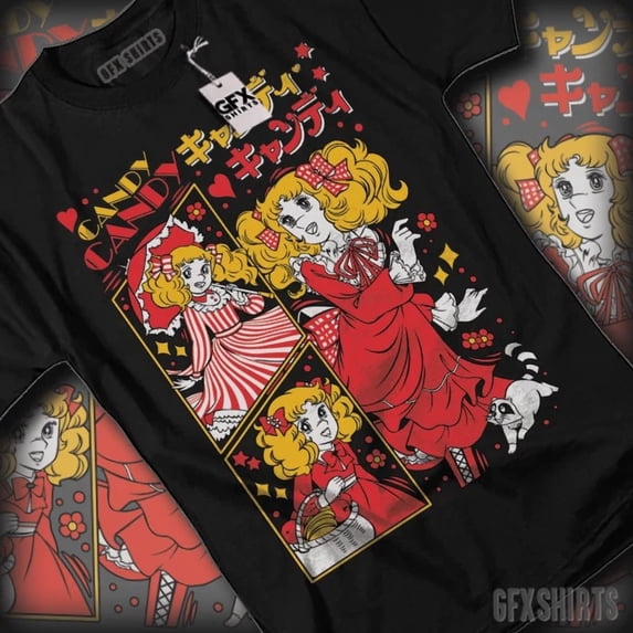 Candy Candy Shirt Candice White Ardley Anime Japanese Cosplay Manga T-Shirt