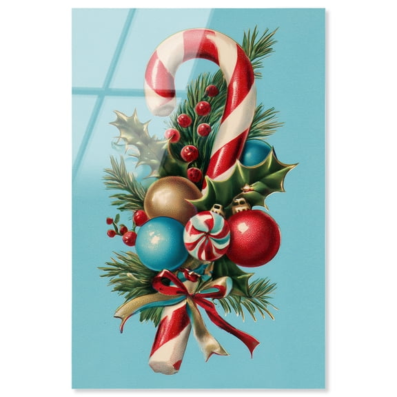 Candy Cane Bouquet I Acrylic Print Christmas Wall Decor by Art Remedy, Ready to Hang, 10 x 15