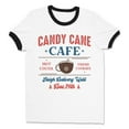 thumbnail image 1 of Candy Cane Cafe Ringer Tee Shirt Unisex X-Large White/Black, 1 of 5