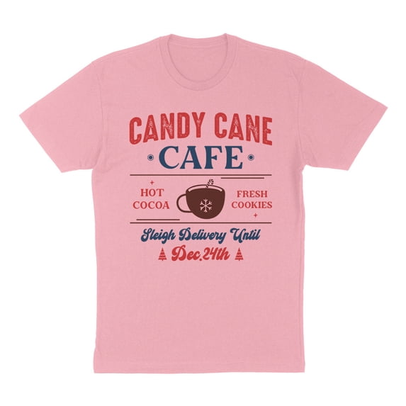 Candy Cane Cafe Shirt Unisex Large Pink