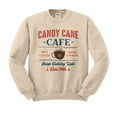 thumbnail image 1 of Candy Cane Cafe Sweatshirt Unisex 3X-Large Sand, 1 of 5