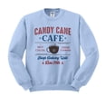 thumbnail image 1 of Candy Cane Cafe Sweatshirt Unisex Large Light Blue, 1 of 5
