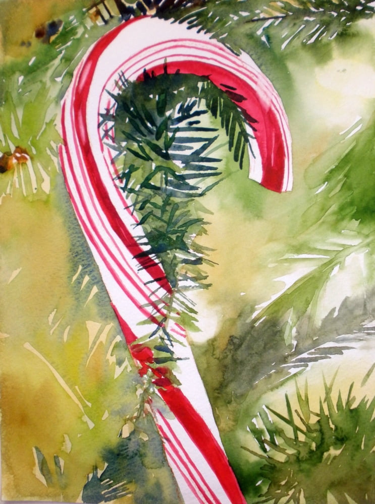 Candy Cane Canvas Art - Kay Smith (22 x 28)