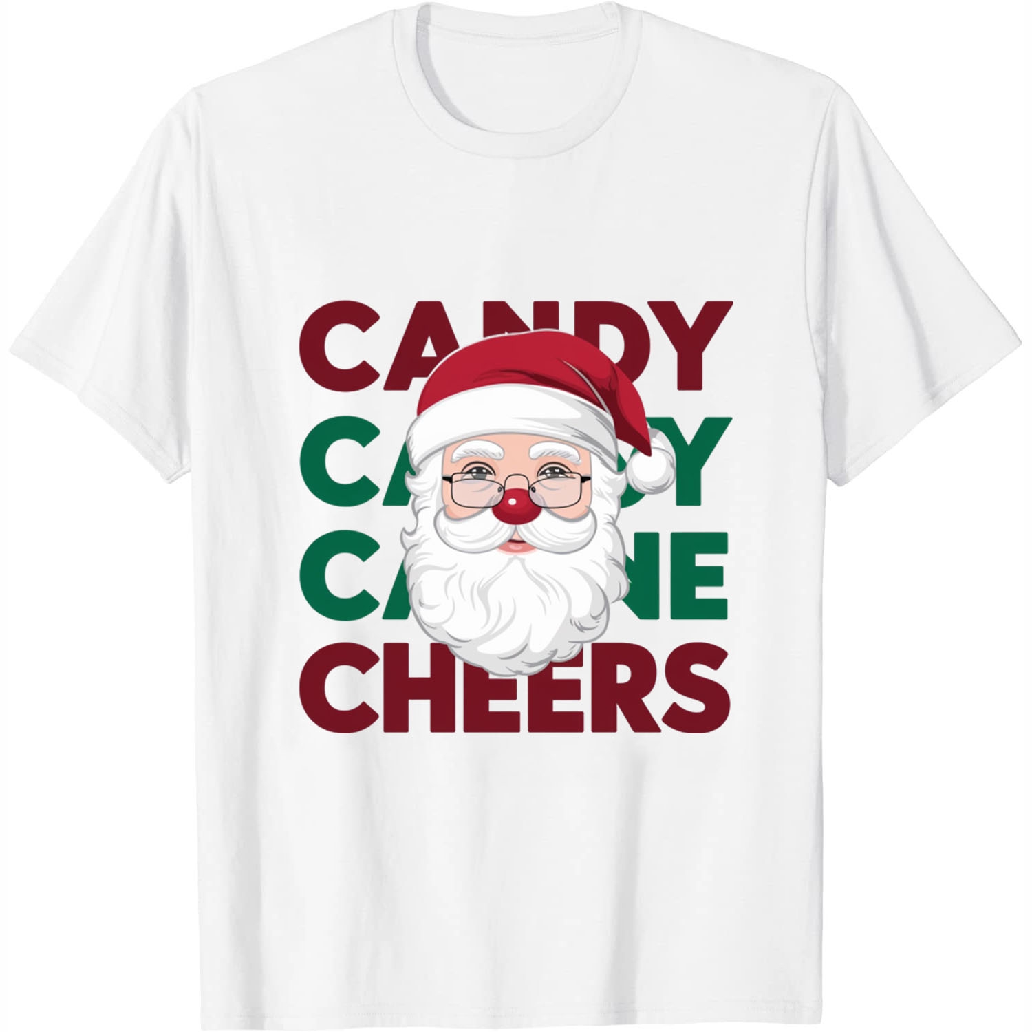 Candy Cane Cheers TShirt Hippies Christmas V Shirts TShirt