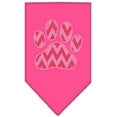 thumbnail image 1 of Candy Cane Chevron Paw Rhinestone Bandana, Bright Pink - Small, 1 of 1