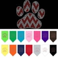 thumbnail image 1 of Christmas Pet and Dog Bandana Rhinestone, "Candy Cane Chevron Paw", 1 of 10