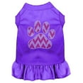 thumbnail image 1 of Candy Cane Chevron Paw Rhinestone Dog Dress, Purple - Extra Large 16, 1 of 1