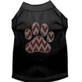 thumbnail image 1 of Christmas Pet Dog  Cat Shirt Rhinestone, "Candy Cane Chevron Paw", 1 of 10