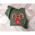 thumbnail image 1 of Candy Cane Christmas Club Sweatshirt, Retro Christmas Sweatshirt, Womens Christmas Shirts, Christmas Crewneck, Candy Cane Shirt, Xmas Shirt, 1 of 5