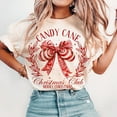 thumbnail image 1 of Candy Cane Christmas Club T-Shirt – Funny Holiday Tee with Retro Style and Sweet Festive Vibes for Christmas Season, 1 of 5