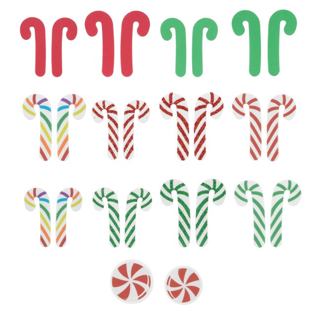 Candy Cane Christmas Foam Stickers, 120ct. by Creatology™