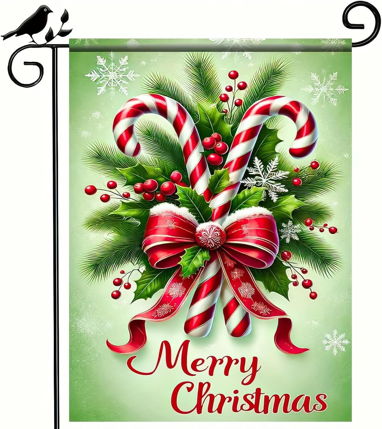 Candy Cane Christmas Garden Flag 12