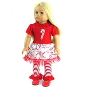 Candy Cane Christmas Outfit For 18 Inch Dolls