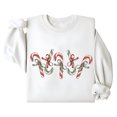 thumbnail image 1 of Candy Cane Christmas Sweatshirt Candy Lover Christmas Sweatshirts Xmas Graphic Print Long Sleeve Shirts, 1 of 5