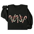 thumbnail image 1 of Candy Cane Christmas Sweatshirt Candy Lover Christmas Sweatshirts Xmas Graphic Print Long Sleeve Shirts, 1 of 5