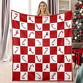 thumbnail image 1 of Candy Cane Christmas Throw Blanket Christmas Blanket Gifts for Teens Women Men Kids Secret Santa Gifts for Women Men White Elephant Gifts for Women Men Useful Stocking Stuffers for Kids Women Men, 1 of 6