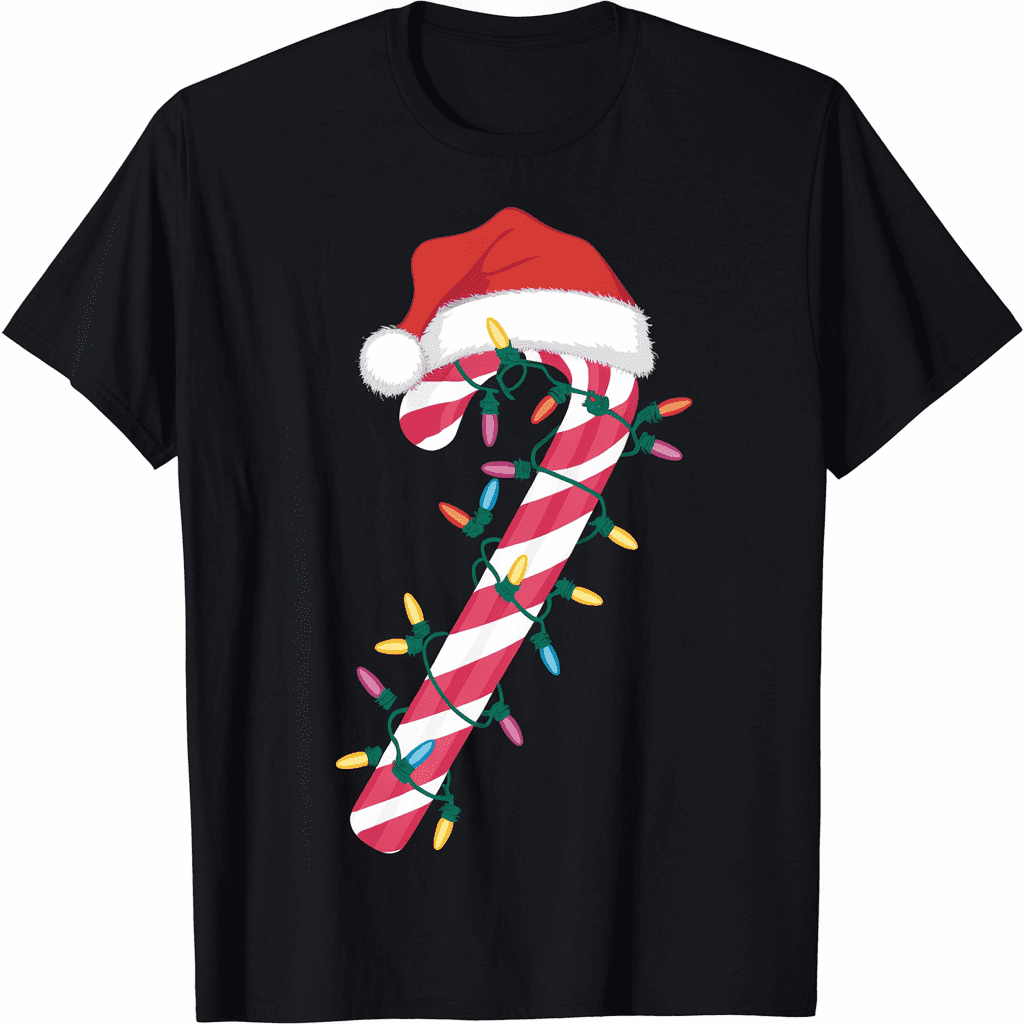 Candy Cane Crew Christmas Lights Family Matching Xmas Girls TShirt