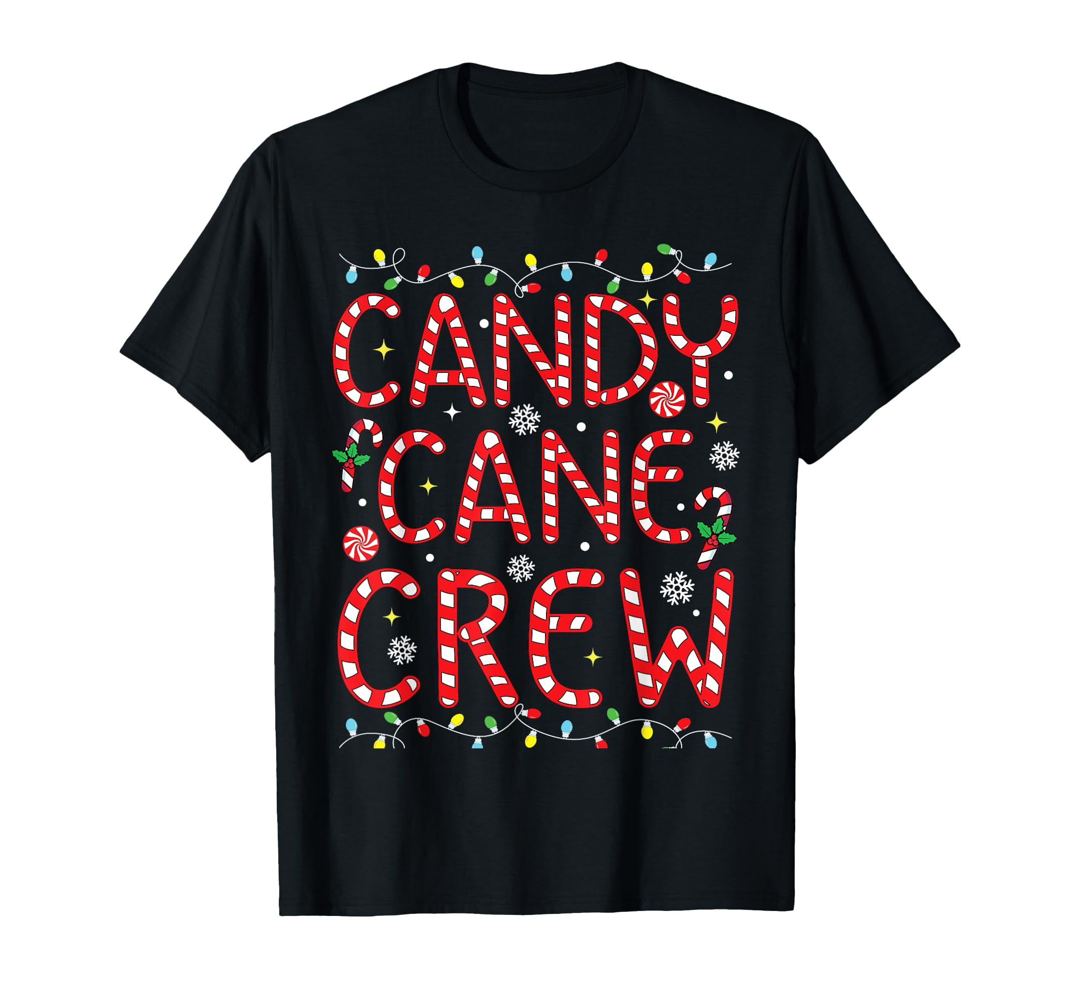 Candy Cane Crew Funny Christmas Candy Cane Lover Xmas Pajama TShirt
