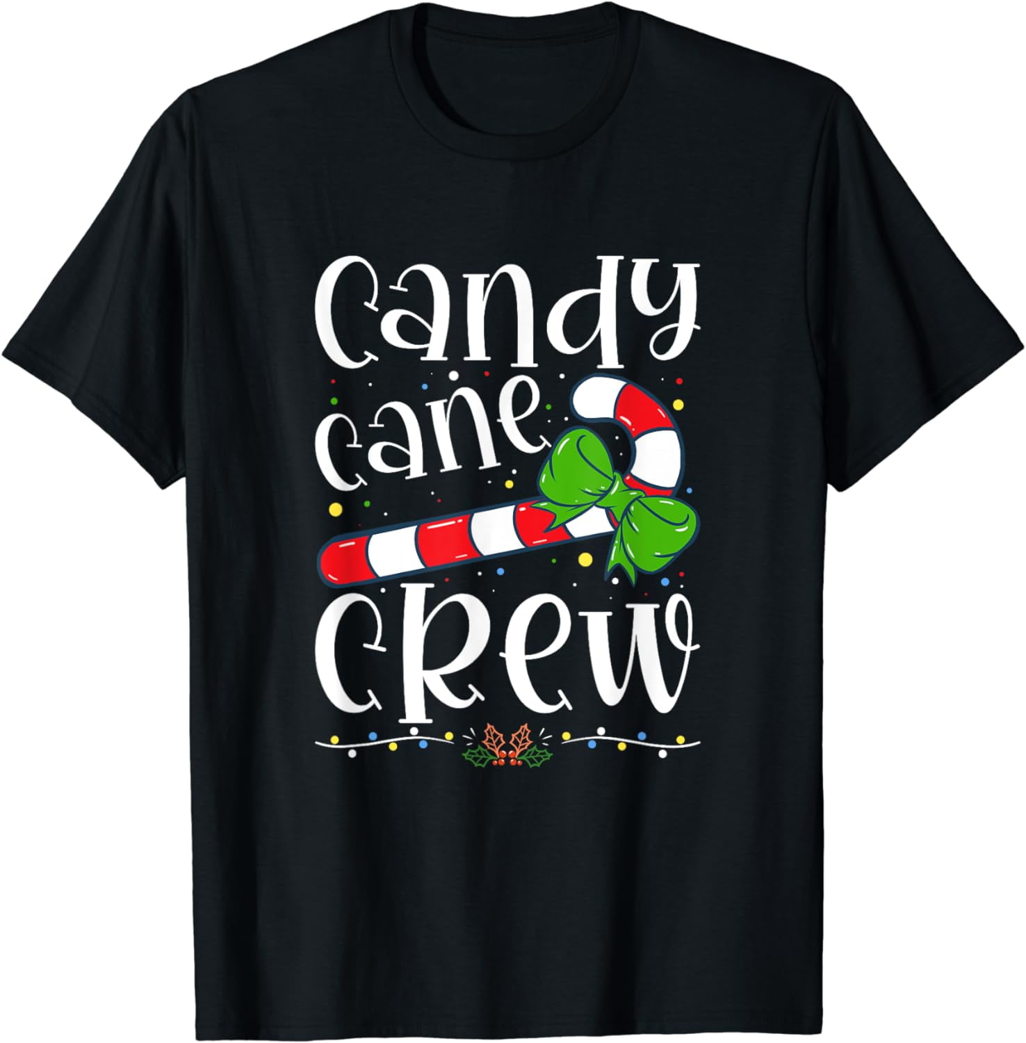 Candy Cane Crew Funny Christmas Candy Lover X-mas T-Shirt - Walmart.com