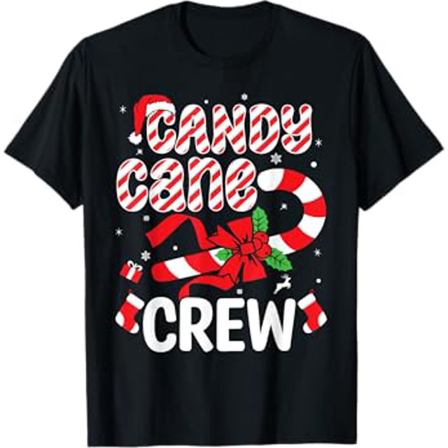 Candy Cane Crew Funny Christmas Holiday Men Women TShirt