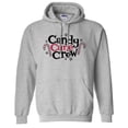 thumbnail image 1 of Candy Cane Crew Hoodie Sweatshirt Unisex Medium Grey, 1 of 5