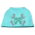 thumbnail image 1 of Candy Cane Crossbones Rhinestone Shirt Aqua L - 14, 1 of 1