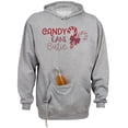 thumbnail image 1 of Candy Cane Cutie Beer Holder Tailgate Hoodie Sweatshirt Unisex Large Oxford, 1 of 4